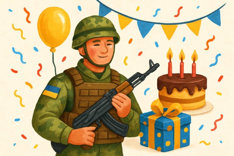 Привітання з днем народження військового
