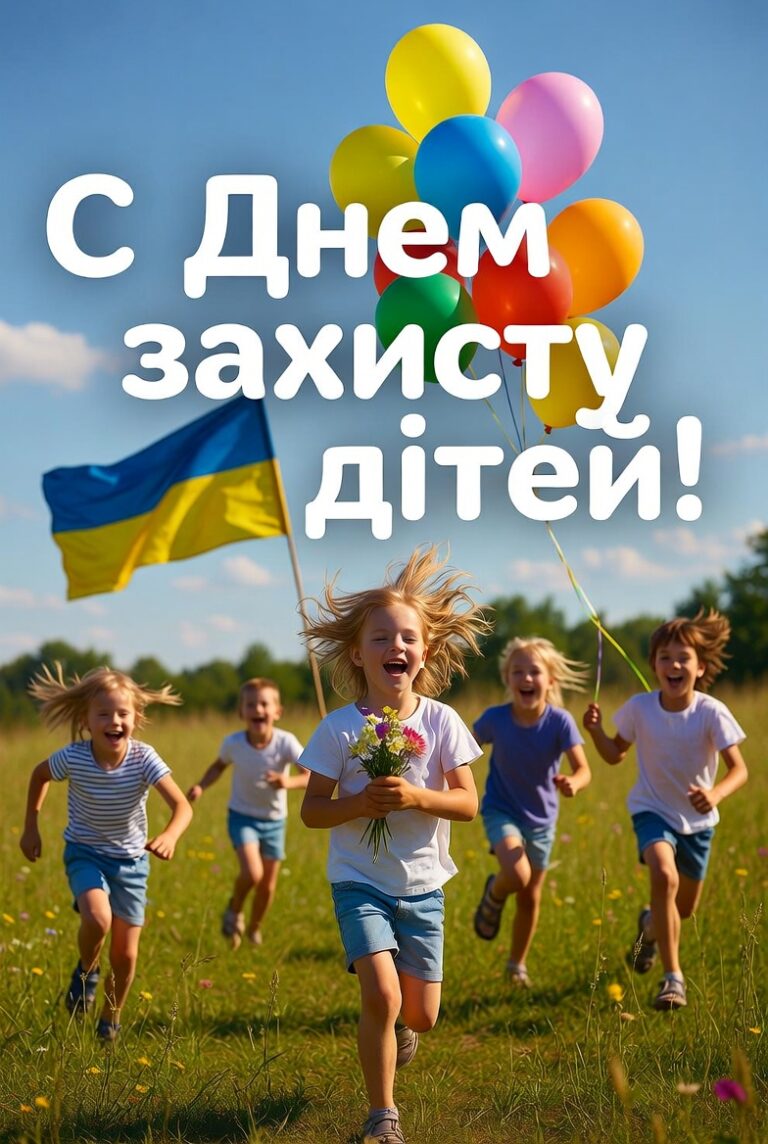 Привітання з Днем захисту дітей.
