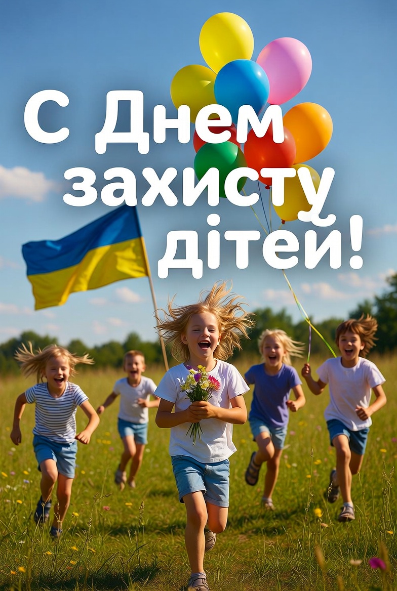 Привітання з Днем захисту дітей.