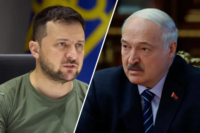 Володимир Зеленський та Олександр Лукашенко на тлі реакції центру при РНБО