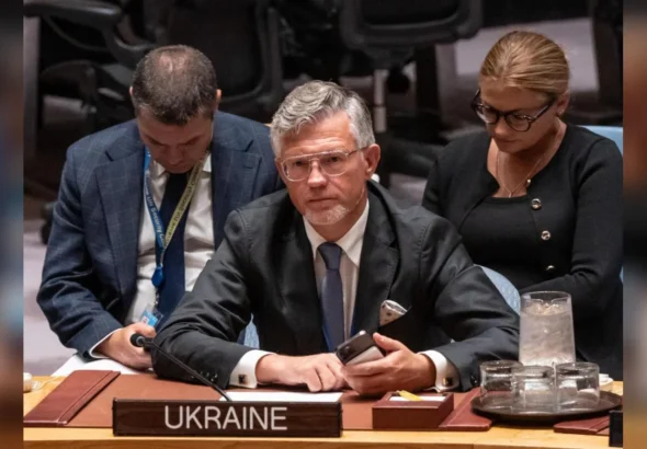 Андрій Мельник за столом України в Раді Безпеки ООН з колегами
