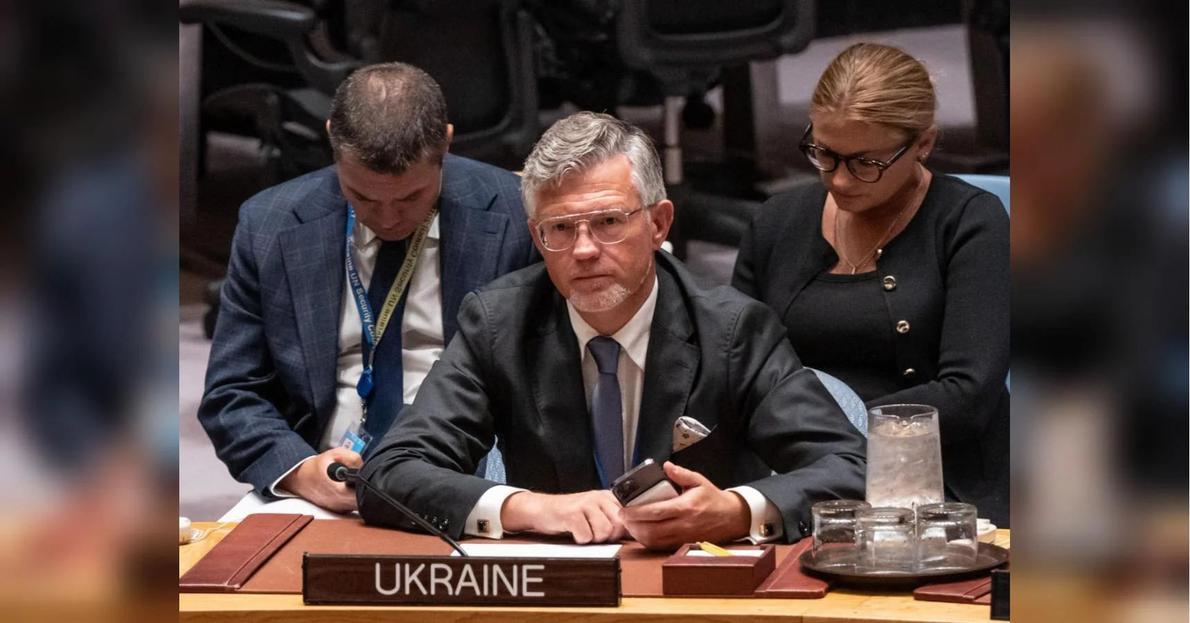 Андрій Мельник за столом України в Раді Безпеки ООН з колегами