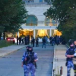 Місце вибуху біля ресторану в центрі Москви